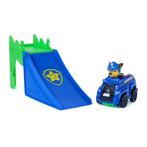 PATRULA CATELUSILOR FILMUL CU DINOZAURI SET VEHICUL CU RAMPA SI FIGURINA CHASE [1]