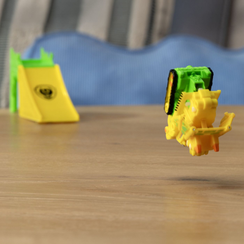 PATRULA CATELUSILOR FILMUL CU DINOZAURI SET VEHICUL CU RAMPA SI FIGURINA RUBBLE [3]