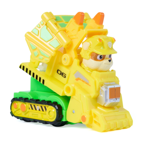 PATRULA CATELUSILOR FILMUL CU DINOZAURI SET VEHICUL CU RAMPA SI FIGURINA RUBBLE [6]
