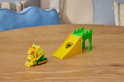 PATRULA CATELUSILOR FILMUL CU DINOZAURI SET VEHICUL CU RAMPA SI FIGURINA RUBBLE [2]