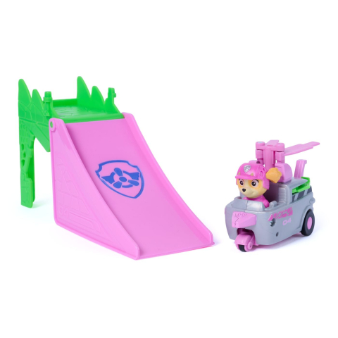 PATRULA CATELUSILOR FILMUL CU DINOZAURI SET VEHICUL CU RAMPA SI FIGURINA SKYE [1]