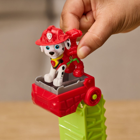 PATRULA CATELUSILOR FILMUL CU DINOZAURI SET VEHICUL DINO DE POMPIERI CU FIGURINA MARSHALL SI ACCESORII [5]