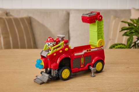 PATRULA CATELUSILOR FILMUL CU DINOZAURI SET VEHICUL DINO DE POMPIERI CU FIGURINA MARSHALL SI ACCESORII [7]