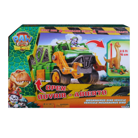 Vehicule și mașinuțe - PATRULA CATELUSILOR FILMUL CU DINOZAURI VEHICUL MEGASAURUS DINO 76CM