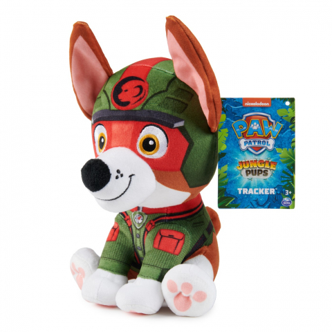 Jocuri si articole copii - Patrula Catelusilor Jungle Jucarie De Plus Tracker 20Cm