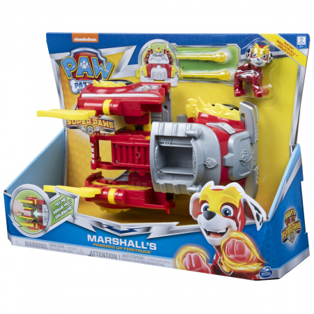 Figurine cu eroi si personaje - Patrula Cățelușilor Mașina lui Marshall Power Up 