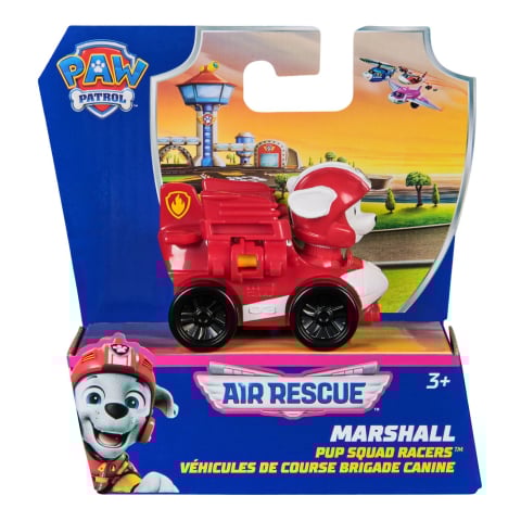 Jocuri si articole copii - PATRULA CATELUSILOR PUP SQUAD RACERS AIR RESCUE VEHICUL METALIC MARSHALL SCARA 1 LA 55