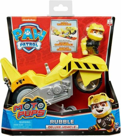 Figurine cu eroi si personaje - Patrula catelusilor rubble si motocicleta deluxe