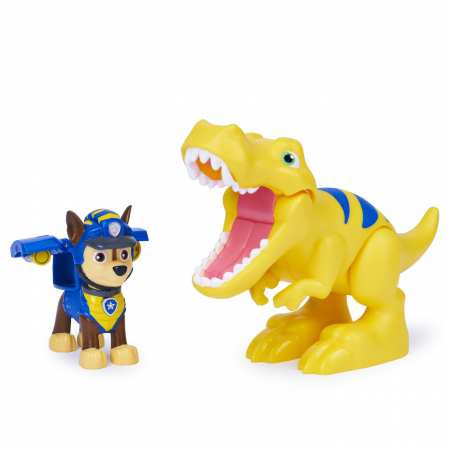 Patrula catelusilor set figurina catelus chase si dinozaurul t-rex [3]