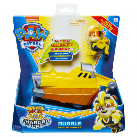 Figurine cu eroi si personaje - Patrula catelusilor vehicul cu figurina rubble sunete si lumini
