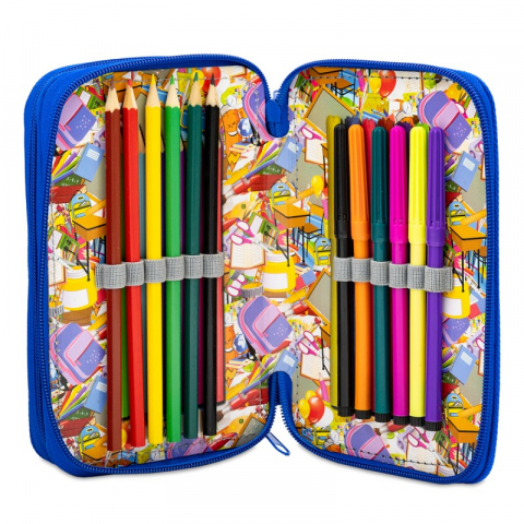 Penar echipat imprimeu Bufnite cu 2 compartimente,poliester,20 de piese incluse [2]