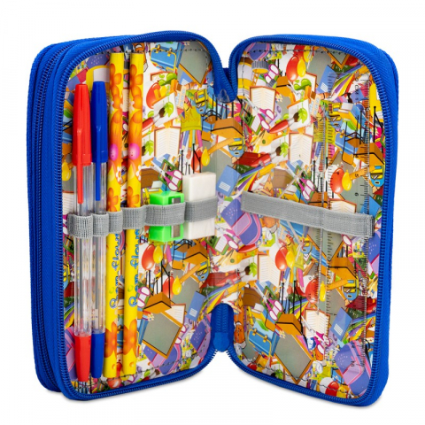 Penar echipat imprimeu Bufnite cu 2 compartimente,poliester,20 de piese incluse [1]