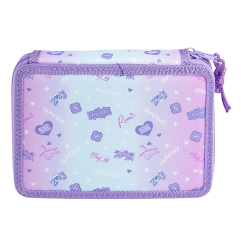 Penar echipat K-Pop, 3 compartimente, lila, 21x15x4 cm [1]
