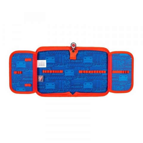 Penar neechipat Cars,1 compartiment, 2 extensii, albastru cu rosu,20x14x4 cm [1]