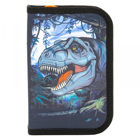 Penar neechipat Dinozaur cu 1 compartiment, diverse culori, textil,20x13x3 cm [1]