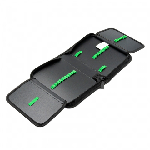 Penar neechipat Fotbal,1 compartiment, 2 extensii, negru cu verde,20x14x4 cm [2]