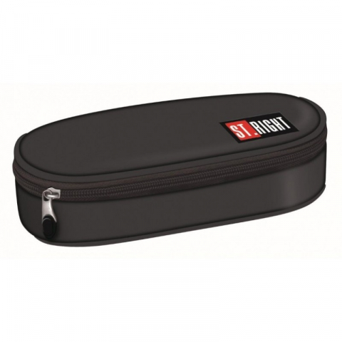 Penare - Penar neechipat Grey,1 compartiment, gri inchis,23x11x6 cm