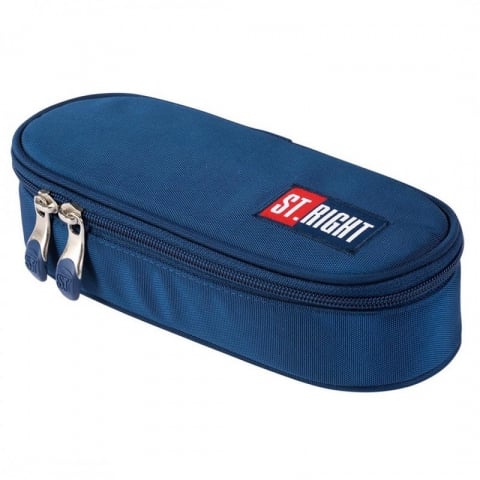 Penare - Penar neechipat Navy Blue, 1 compartiment, 1 extensie, bleumarin,23x11x6 cm