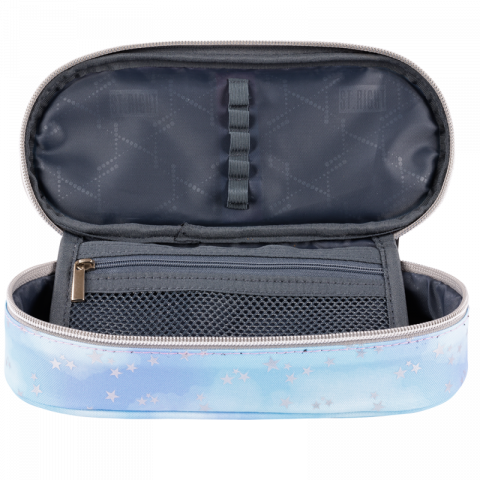 Penar neechipat Pastel Stars, 1 fermoar, bleu cu roz,23x11x6 cm [1]