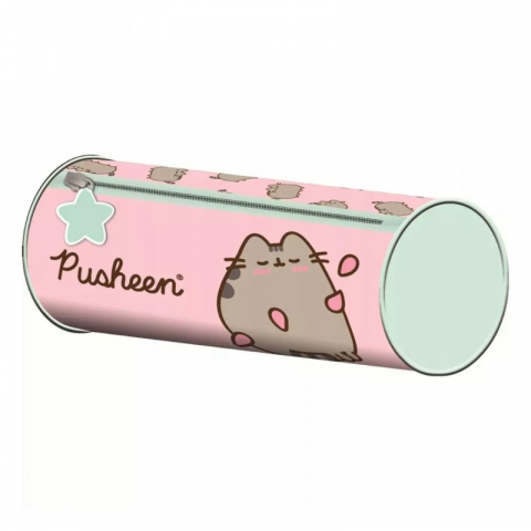 Penare - Penar neechipat Pusheen cilindric – 1 fermoar, 21 × 7,5 cm