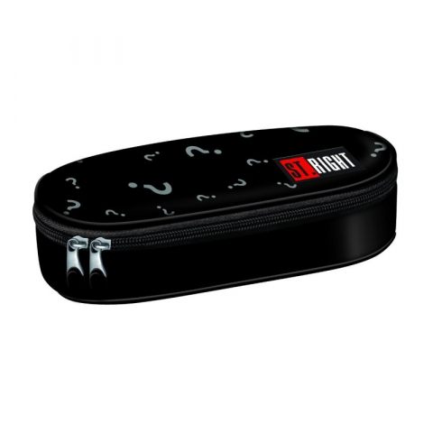 Papetarie & Birotica - Penar neechipat Question, 1 compartiment, negru,23x11x6 cm