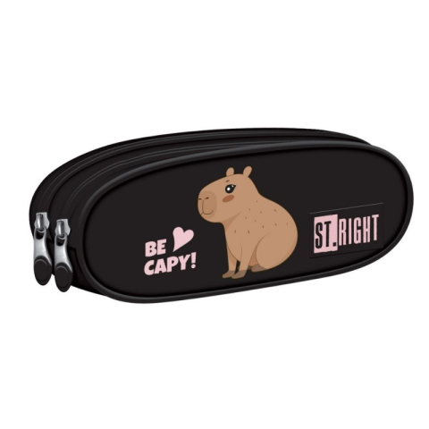 Papetarie & Birotica - Penar neechipat St. Majewski St. Right Be Capy Bara, două compartimente, oval, 24 x 10 x 6 cm