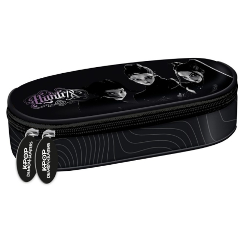Penare - Penar oval neechipat St. Majewski KPOP Demon Hunters, 1 compartiment, negru, 24x10x6 cm