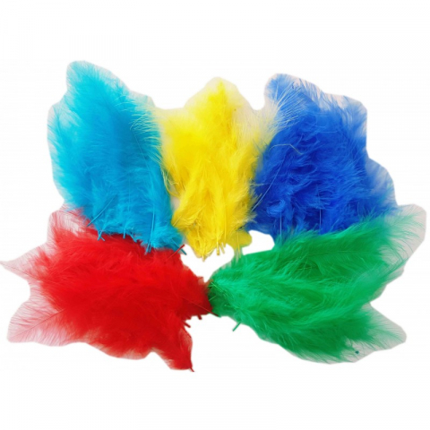 Produse art & craft-Lucru manual - Pene colorate pentru activitati crafts 12 cm,13 bucati/set