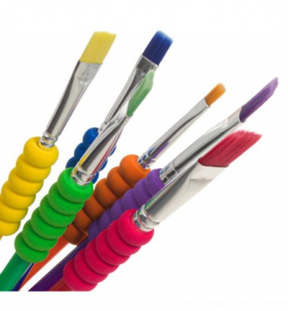 Pensula cu maner moale si varf plat-6 bucati [1]