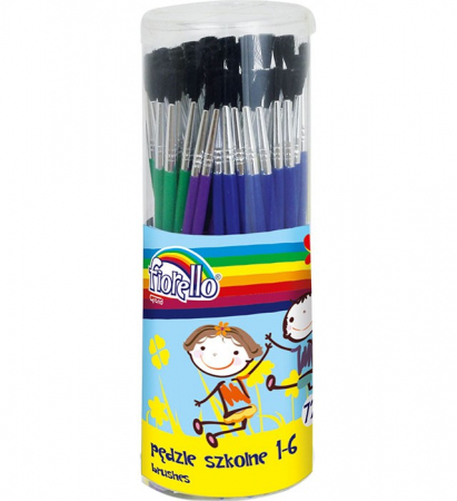 Acuarele, Tempera si Pensule - Pensula varf rotund-72 bucati