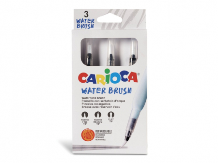 Acuarele, Tempera si Pensule - Pensule Carioca cu rezervor 3 buc/set