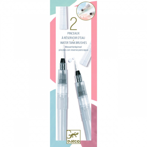 Pensule cu rezervor de apa cu 2 varfuri diferite,2 piese/set [1]