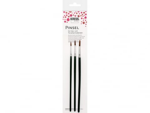 Produse art & craft-Lucru manual - Pensule speciale pentru sticlă și ceramică, 3 buc/set mărimi 2, 4, 6