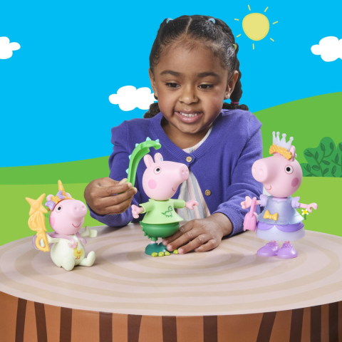 PEPPA PIG SET 3 PURCELUSI CARE SE IMBRACA CU FIGURINE SI ACCESORII [5]