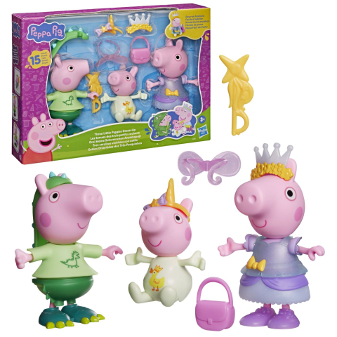 PEPPA PIG SET 3 PURCELUSI CARE SE IMBRACA CU FIGURINE SI ACCESORII [2]