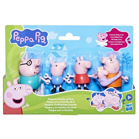 Jocuri si articole copii - PEPPA PIG SET 5 FIGURINE FAMILIA PEPPA