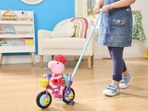 PEPPA PIG SET GATA DE PEDALAT PAPUSA PEPPA CU BICICLETA SI ACCESORII [3]