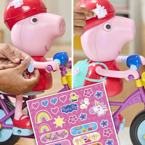 PEPPA PIG SET GATA DE PEDALAT PAPUSA PEPPA CU BICICLETA SI ACCESORII [6]