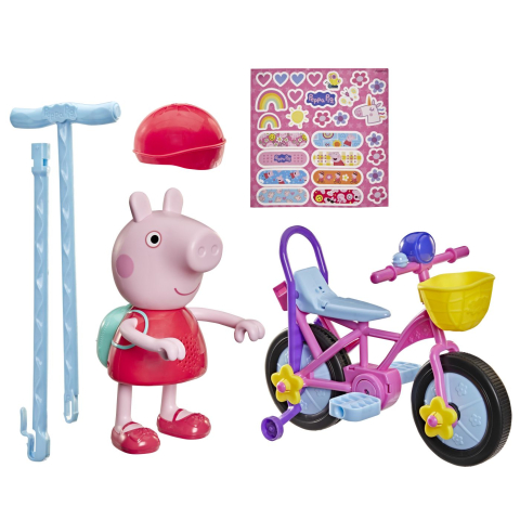 PEPPA PIG SET GATA DE PEDALAT PAPUSA PEPPA CU BICICLETA SI ACCESORII [2]