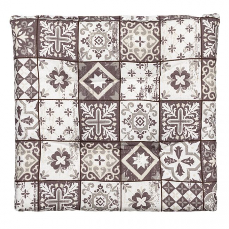 Decoratiuni - Perna pentru scaun cu imprimeu flori maro