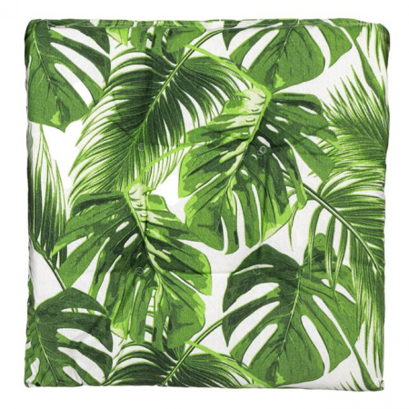 Decoratiuni - Perna pentru scaun cu imprimeu frunze tropicale