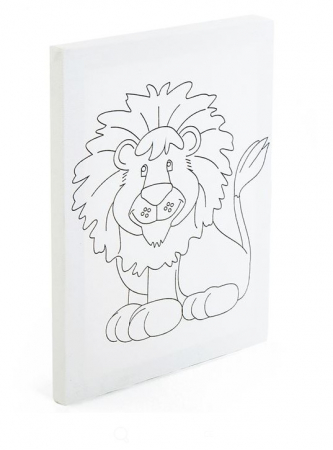 Produse art & craft-Lucru manual - Pictura pe Pânză "Micul Leuț" - Descoperă Talentul tău în Artă!