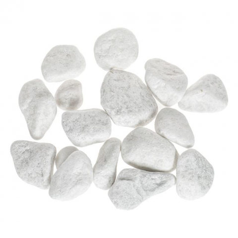 Ghivece si lazi decorative - Pietricele decorative pentru sol sau ghiveci,alb,3-5 cm,1 kg
