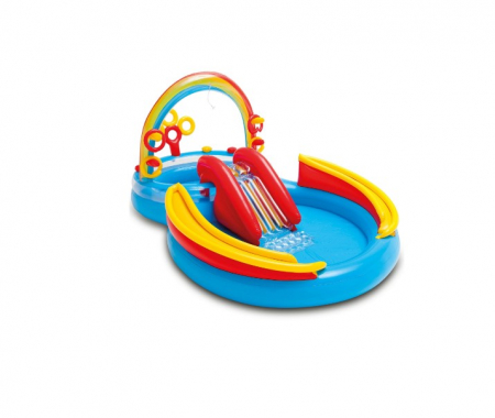 Piscine copii - Piscina gonflabila pentru copii cu topogan si accesorii incluse