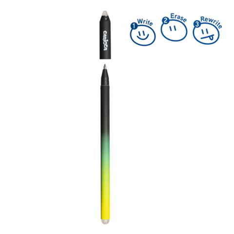 Pixuri - Pix cu cerneala care se sterge (termosensibila) si radiera dubla, 0.7 mm, scris negru