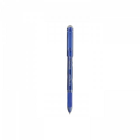 Pixuri - Pix cu gel si guma de sters, 0.7mm, cu capac,grip cauciucat, scris albastru