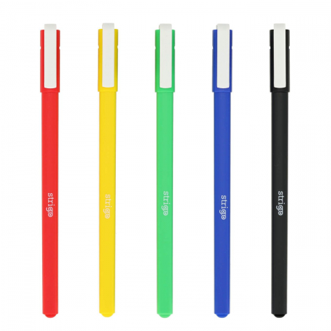 Pix cu gel Strigo Classic, 0.8mm, 5 culori/set [1]