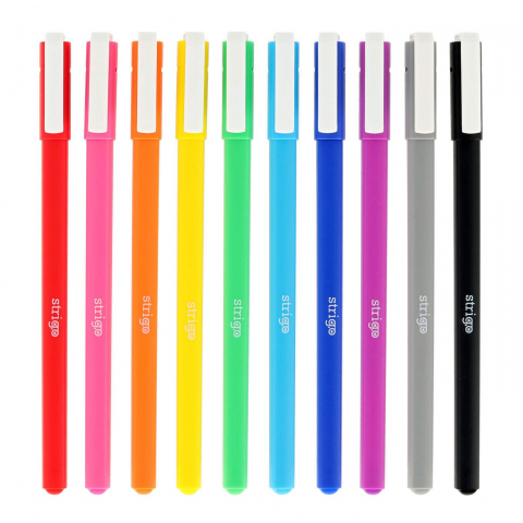 Pix cu gel Strigo Classic, grosime scriere 0.8mm, 10 culori/set [1]