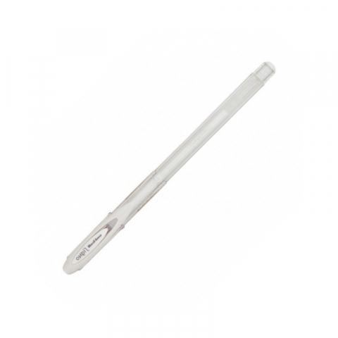 Papetarie & Birotica - Pix cu gel Uni-ball Angelic UM-120AC, 0.7mm, cu capac, corp transparent, scris alb