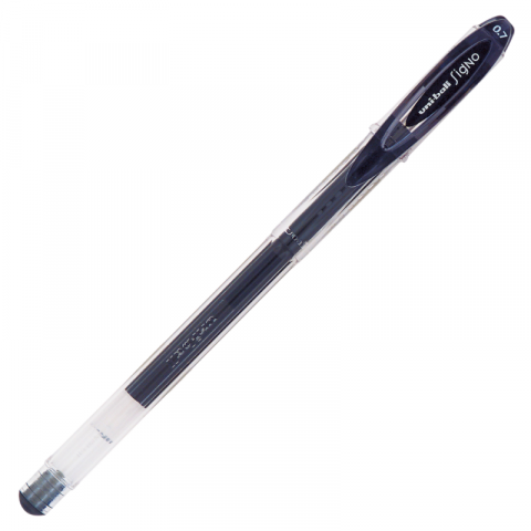 Papetarie & Birotica - Pix cu gel Uni-ball Signo Pastel UM-120, 0.7mm, cu capac, corp transparent,scris negru